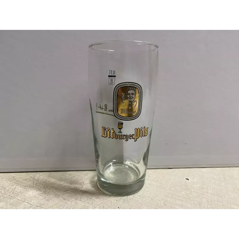 1 VERRE BITBURGER  PILS 30CL HT 14.80CM