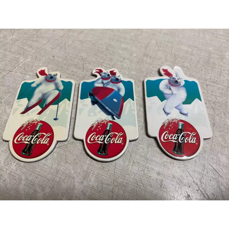3 MAGNETS  COCA-COLA  7CM X4CM
