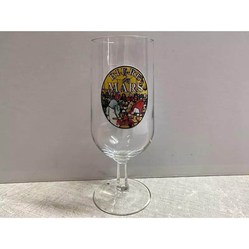 1 VERRE METEOR  BIERE DE MARS  25CL HT 17CM