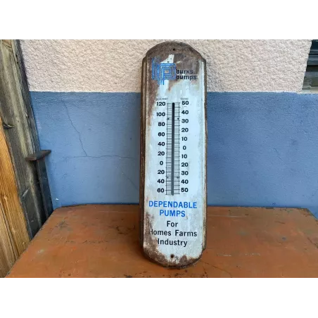 THERMOMETRE  EN TOLE  DEPENDALE PUMPS 69CM X20CM