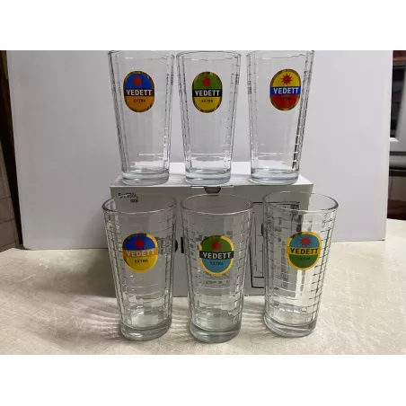 6 VERRES VEDETT 25CL HT 14.50CM