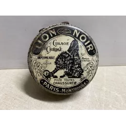 BOITE LION NOIR  DIAMETRE 8CM