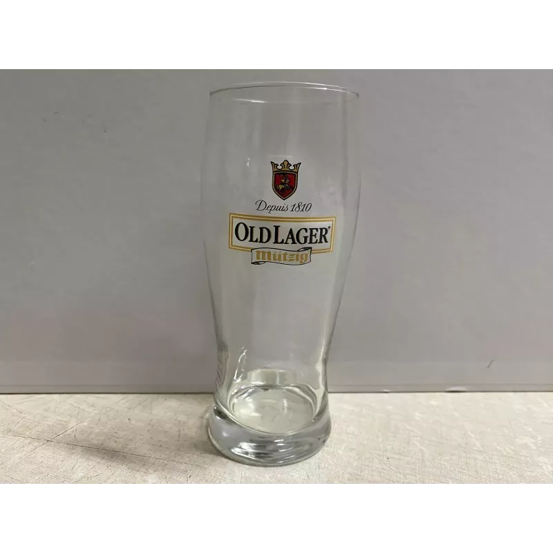 1 VERRE MUTZIG  OLD LAGER  25CL HT 14.80CM