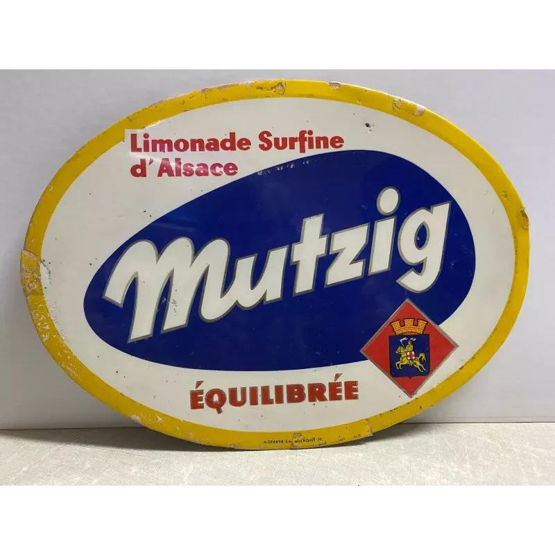 GLASSOID MUTZIG LIMONADE  32.50CM X24CM