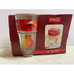 2 VERRES COCA-COLA  33CL HT 12.70CM