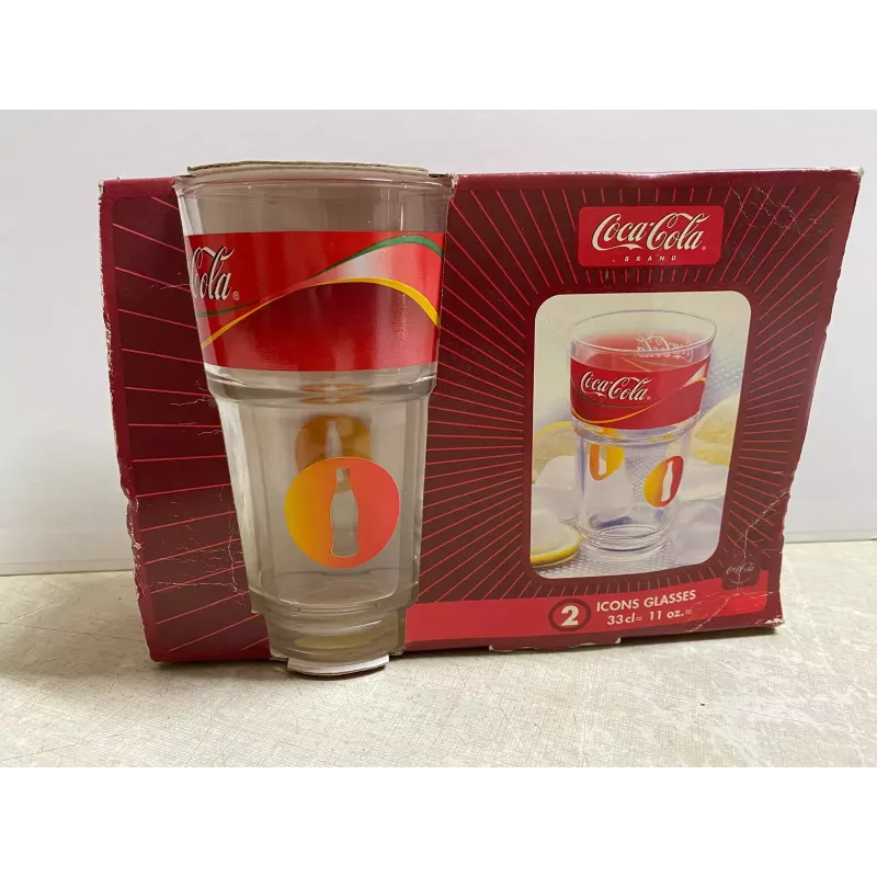 2 VERRES COCA-COLA  33CL HT 12.70CM