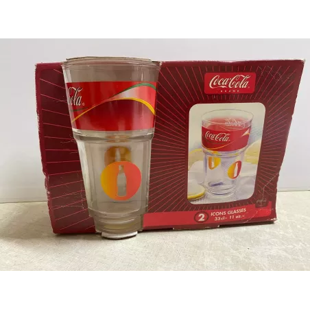 2 VERRES COCA-COLA  33CL HT 12.70CM