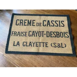 TAPIS DE CARTES  CREME DE CASSIS /FRAISE  CAYOT-DESBOIS    LA CLAYETTE   S&L