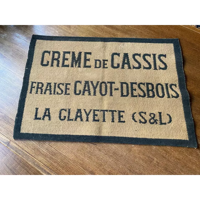 TAPIS DE CARTES  CREME DE CASSIS /FRAISE  CAYOT-DESBOIS    LA CLAYETTE   S&L