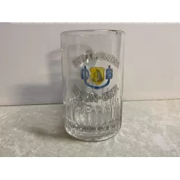 CHOPE EMAILLEE  DORTMUNDER-UNION-BIER 25CL HT 12.20CM