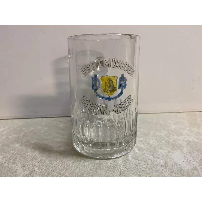 CHOPE EMAILLEE  DORTMUNDER-UNION-BIER 25CL HT 12.20CM