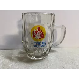 CHOPE EMAILLEE  BIERE DE MAUBEUGE 25CL HT 12CM