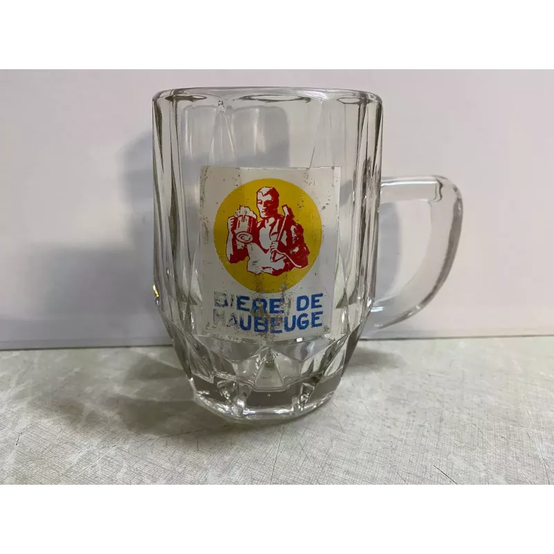 CHOPE EMAILLEE  BIERE DE MAUBEUGE 25CL HT 12CM