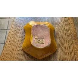 CENDRIER  RICARD  MARRON CLAIR /   MOUTARDE  15CM X11.50CM