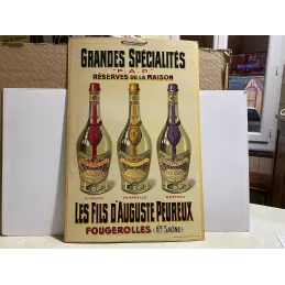 CARTON LES FILS D'AUGUSTE  PEUREUX    53.50CM X36CM