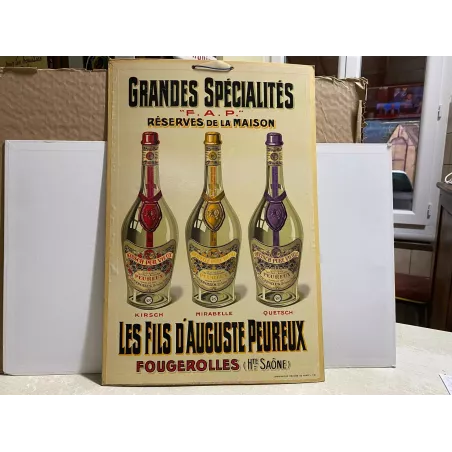 CARTON LES FILS D'AUGUSTE  PEUREUX    53.50CM X36CM