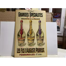 CARTON LES FILS D'AUGUSTE  PEUREUX    53.50CM X36CM