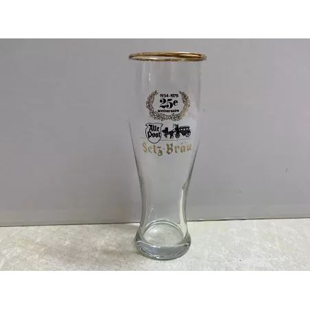 1 VERRE SETZ-BRAU 25CL HT 17CM 25em ANNIVERSAIRE 1954/1979