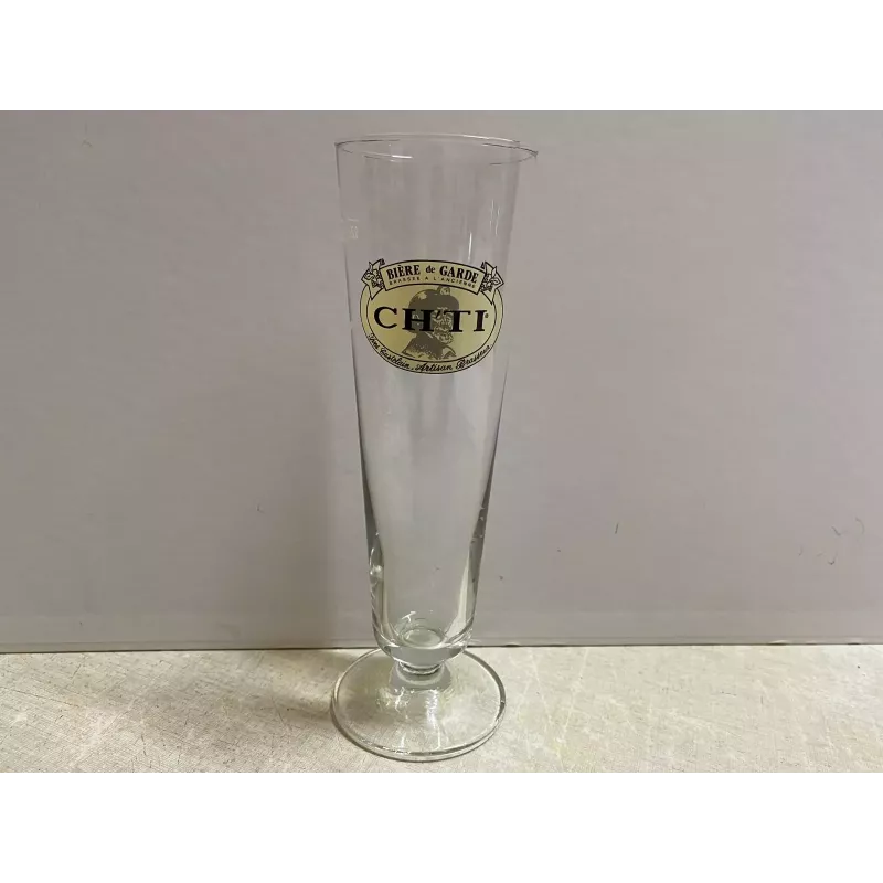 1 VERRE CH'TI  25 CL BRASSERIE CASTELAIN HT 20.70CM