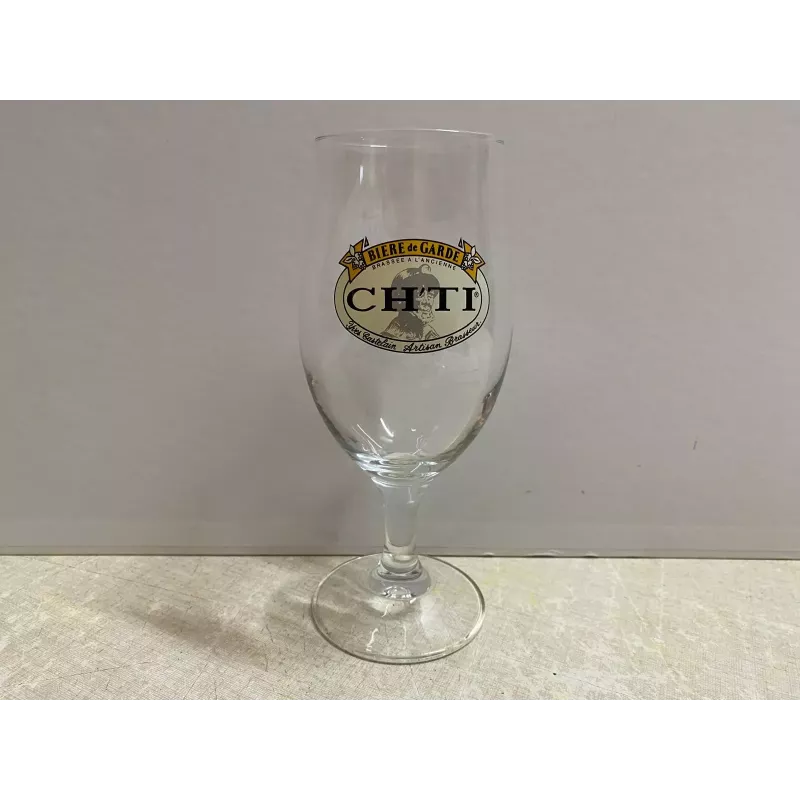 1 VERRE CH'TI  25 CL BRASSERIE CASTELAIN HT18.40CM