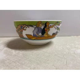 BOL  PACAHONTAS ET JOHN SMITH  HT 7.30CM DIAMETRE 15CM