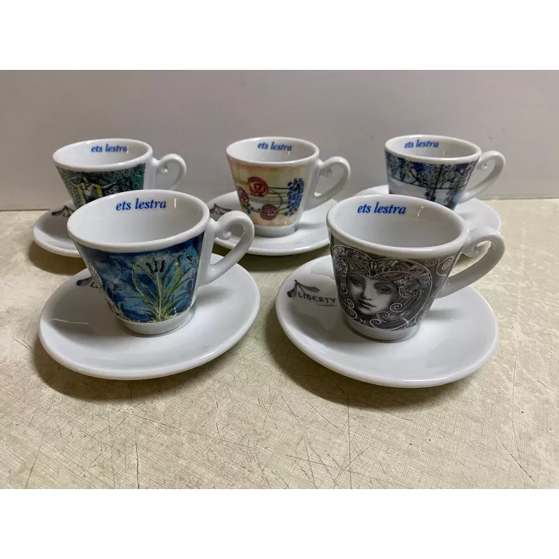 5 TASSES  A CAFE  LESTRA COLLECTOR  +5 SOUS TASSES
