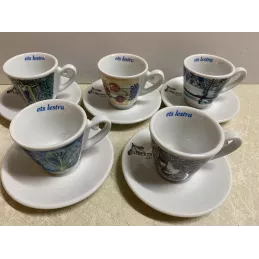 5 TASSES  A CAFE  LESTRA COLLECTOR  +5 SOUS TASSES