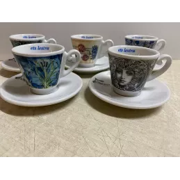 5 TASSES  A CAFE  LESTRA COLLECTOR  +5 SOUS TASSES