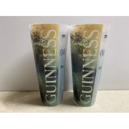 2 GOBELETS  GUINNESS  25/50CL  HT 17.60CM