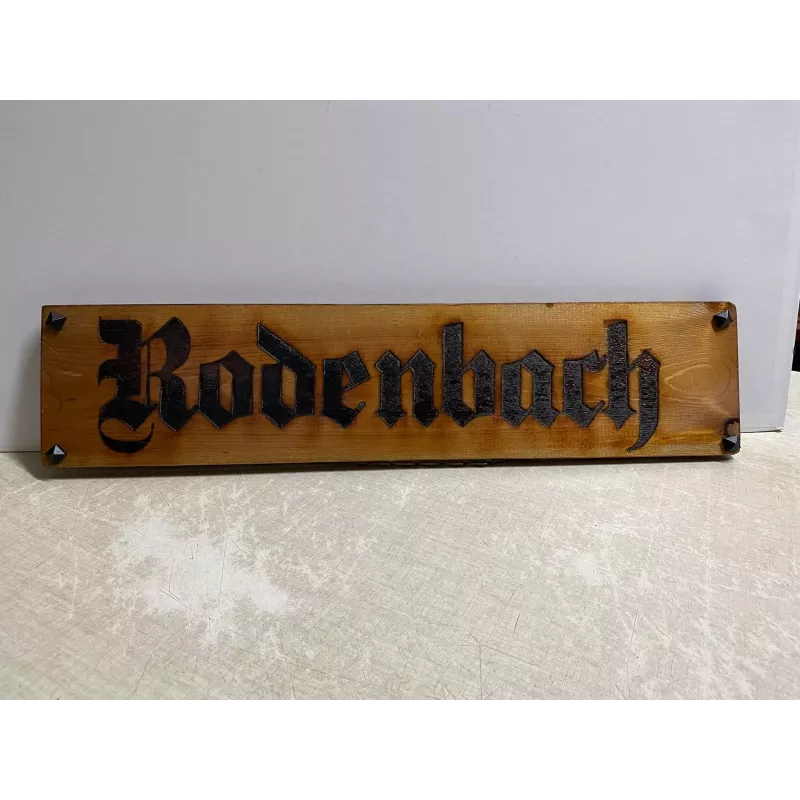 PETITE ENSEIGNE  RODENBACH EN BOIS 52CM X12CM