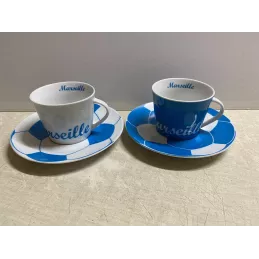 2 TASSES A CAFE  MARSEILLE   16CL +2 SOUS TASSES
