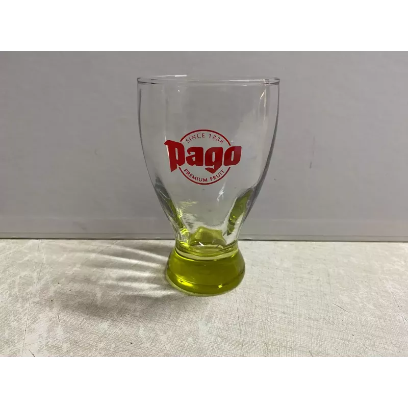 6 VERRES PAGO 20CL HT 11.70CM   PIED JAUNE