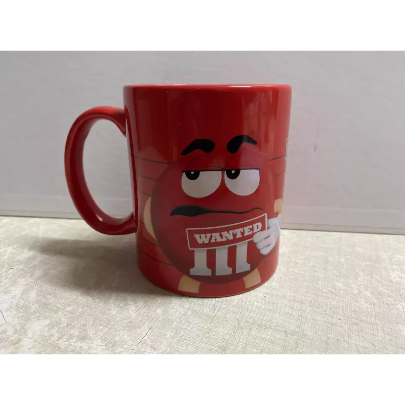 MUG M&M'S  ROUGE WANTED HT 9.70CM ANNEE 2013