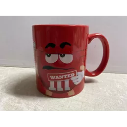 MUG M&M'S  ROUGE WANTED HT 9.70CM ANNEE 2013