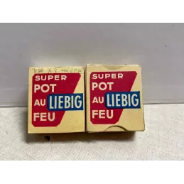 2 BOITES LIEBIG VIDES EN CARTON  3.80CM X3.20CM X1.50CM