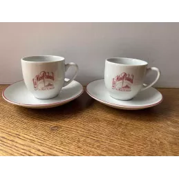 2 TASSES   A CAFE  LA MERE POULARD + 2 SOUS TASSES