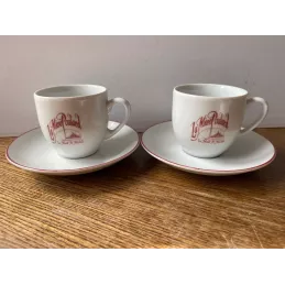 2 TASSES   A CAFE  LA MERE POULARD + 2 SOUS TASSES