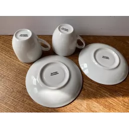 2 TASSES   A CAFE  LA MERE POULARD + 2 SOUS TASSES