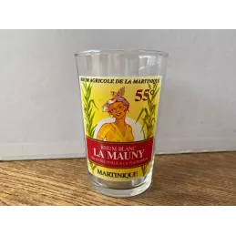 6 VERRES  RHUM  BLANC  LA MAUNY  HT 10CM