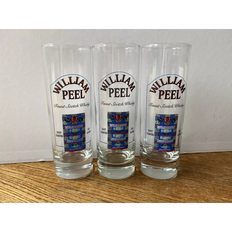 3 VERRES WILLIAM PEEL 17CL  HT 15.20CM