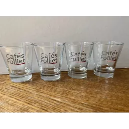 4 VERRES A CAFE  FOLLIET