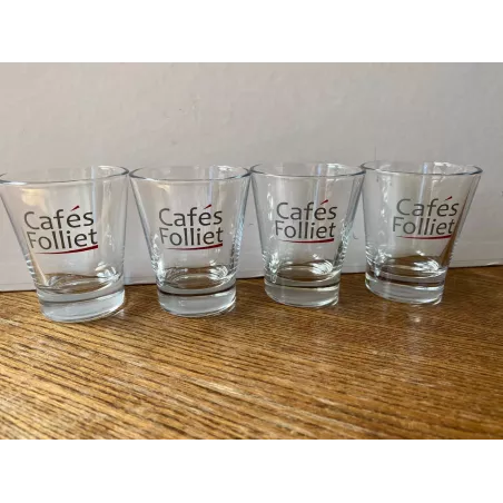 4 VERRES A CAFE  FOLLIET