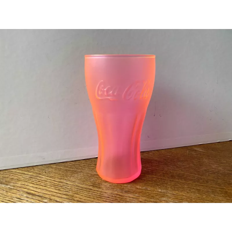 1 VERRE COCA-COLA  ROSE HT 14.20CM