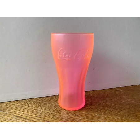 1 VERRE COCA-COLA  ROSE HT 14.20CM