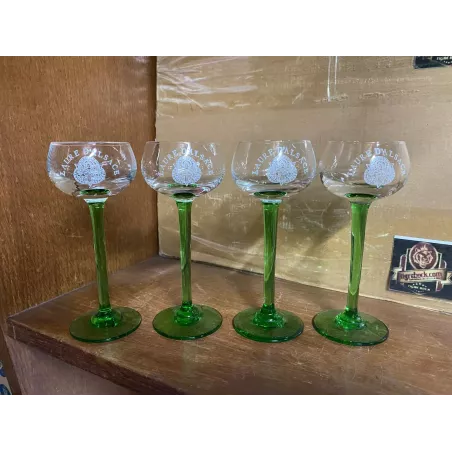 4 VERRES  LAURE D'ALSACE  6CL HT 14.40CM