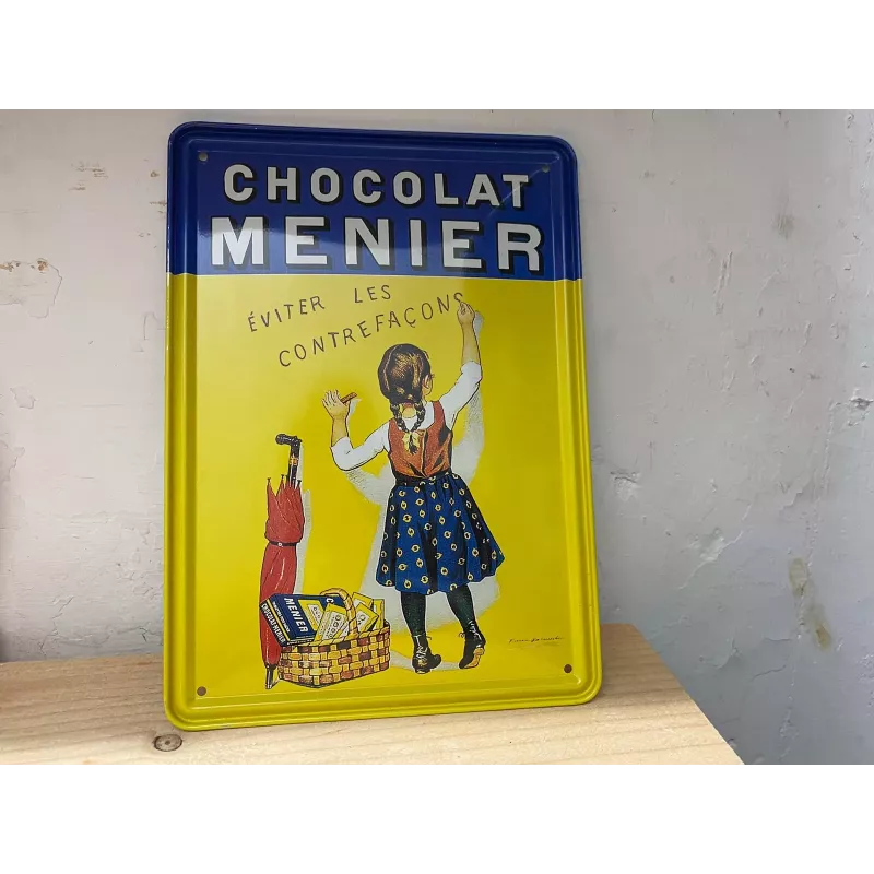 TOLE CHOCOLAT  MENIER  21CM X15CM