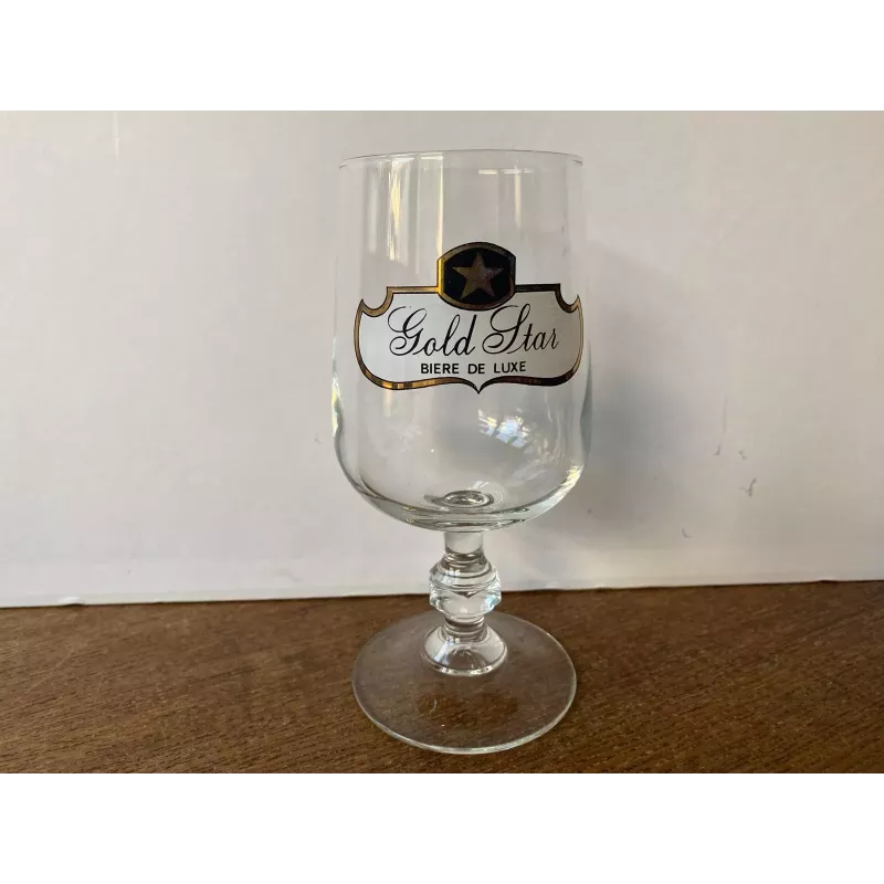 1 VERRE GOLD STAR BIERE DE LUXE 25CL HT 16CM