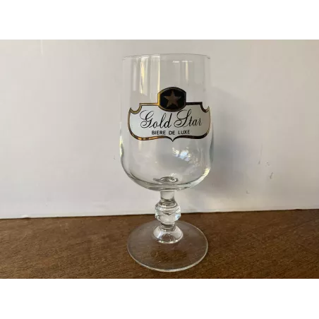 1 VERRE GOLD STAR BIERE DE LUXE 25CL HT 16CM