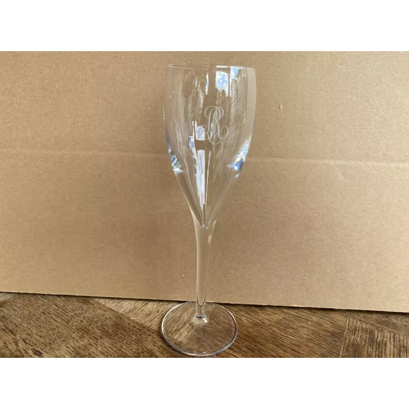 6 FLUTES CHAMPAGNE  ROEDERER 10CL  HT 19.20CM