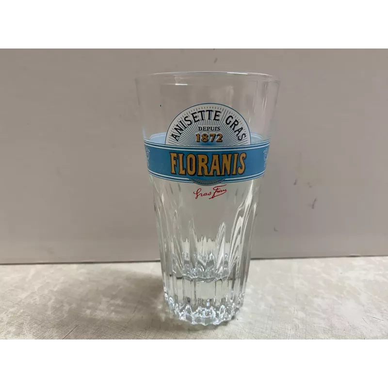 1 VERRE  ANISETTE GRAS  FLORANIS  HT 12CM